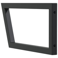 Reggimensole per Lavabo 2 pz-Supporti per mensole a muro Nere Trapezio in Acciaio 940571