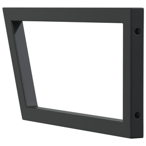 Reggimensole per Lavabo 2 pz-Supporti per mensole a muro Nere Trapezio in Acciaio 940571