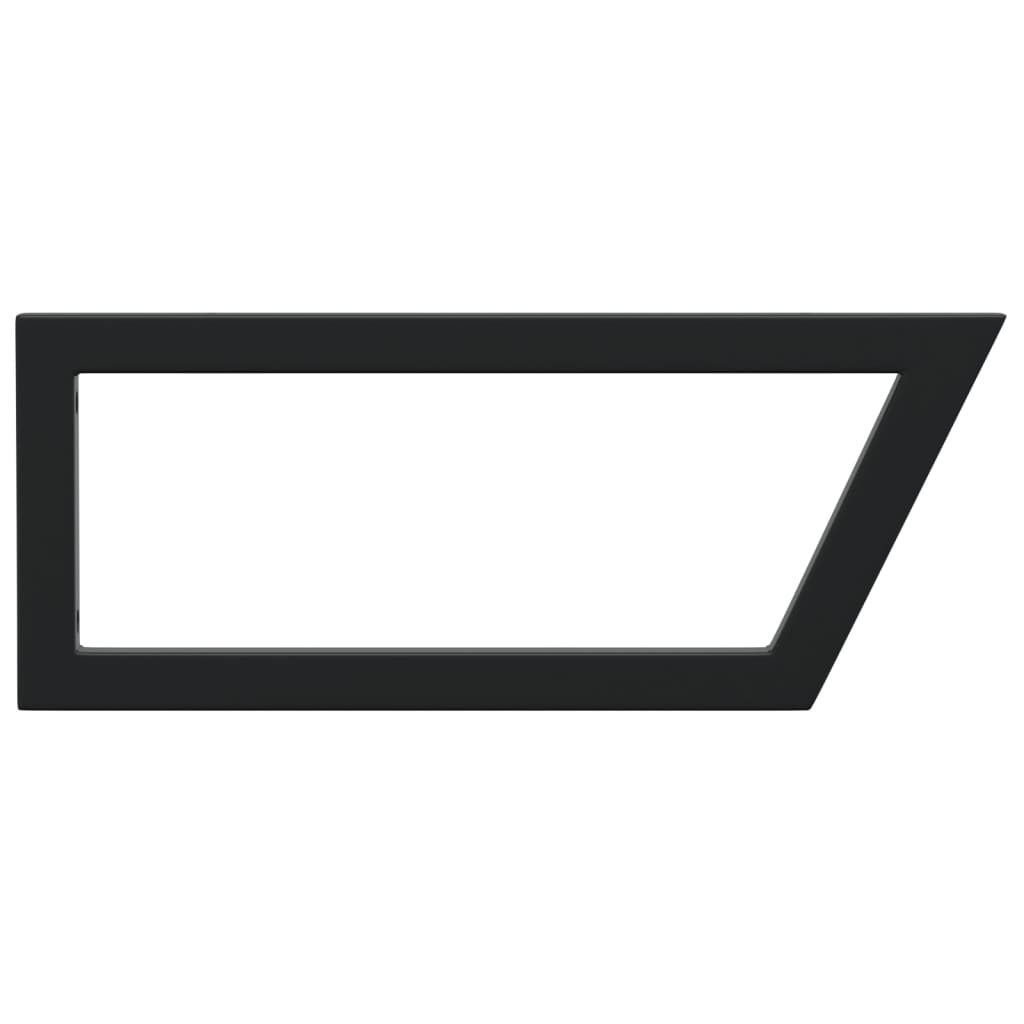 Reggimensole per Lavabo 2 pz Nere Trapezio in Acciaio 4007289