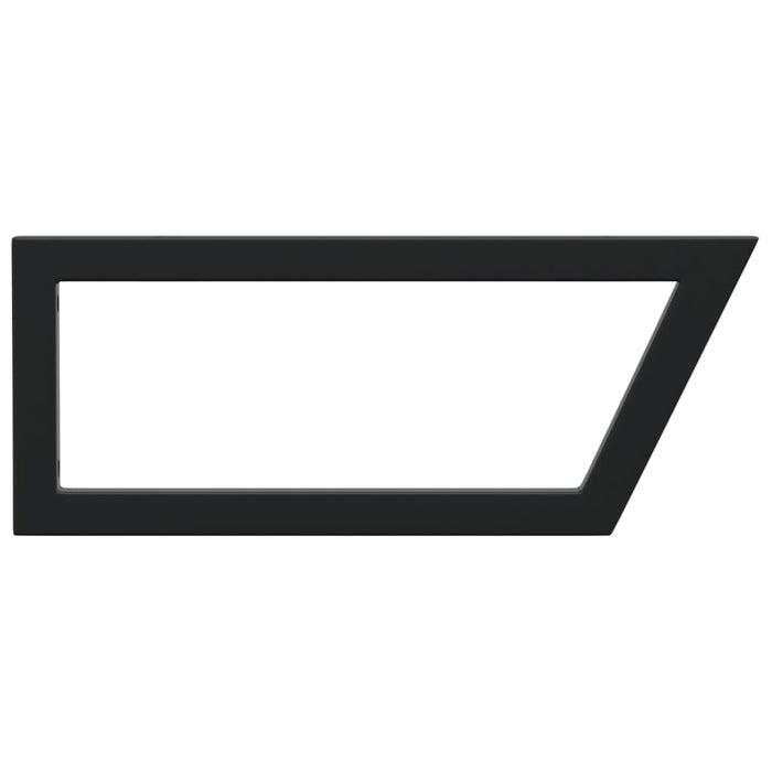 Reggimensole per Lavabo 2 pz Nere Trapezio in Acciaio 4007289