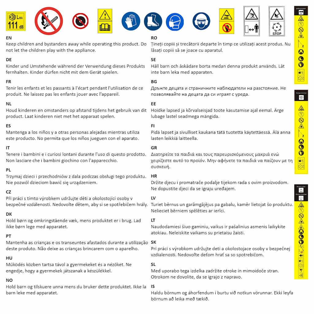 Decespugliatore 4 in 1 Funzione Arancione 52 cc 1,45 kW 4005031