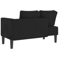 Chaise Lounge con Cuscini Nero in Velluto 4007576