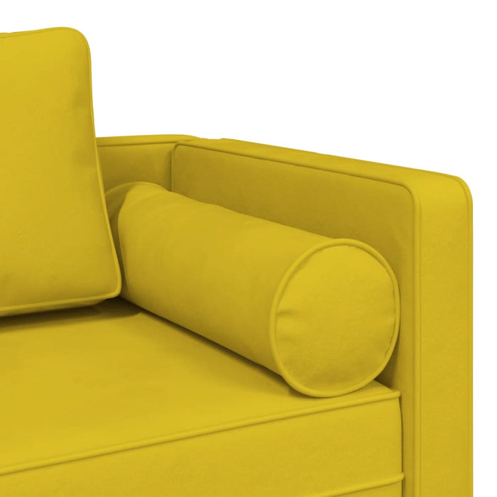Chaise Longue con Cuscini Giallo in Velluto 4007577