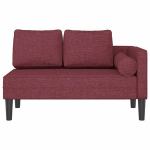 vidaXL Chaise Lounge con Cuscini Rosso Vino in Tessuto