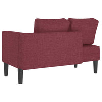 vidaXL Chaise Lounge con Cuscini Rosso Vino in Tessuto