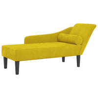 Chaise Longue con Cuscini Giallo in Velluto 4007594