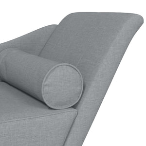 Chaise Longue con Cuscini Grigio Chiaro in Tessuto 4007596