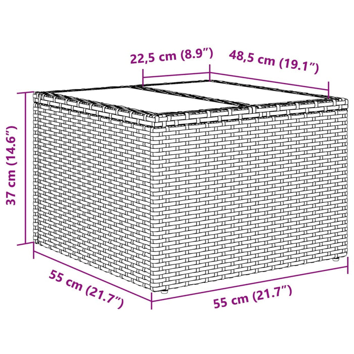 vidaXL Set Divani da Giardino 2 pz con Cuscini Nero Polyrattan e Vetro