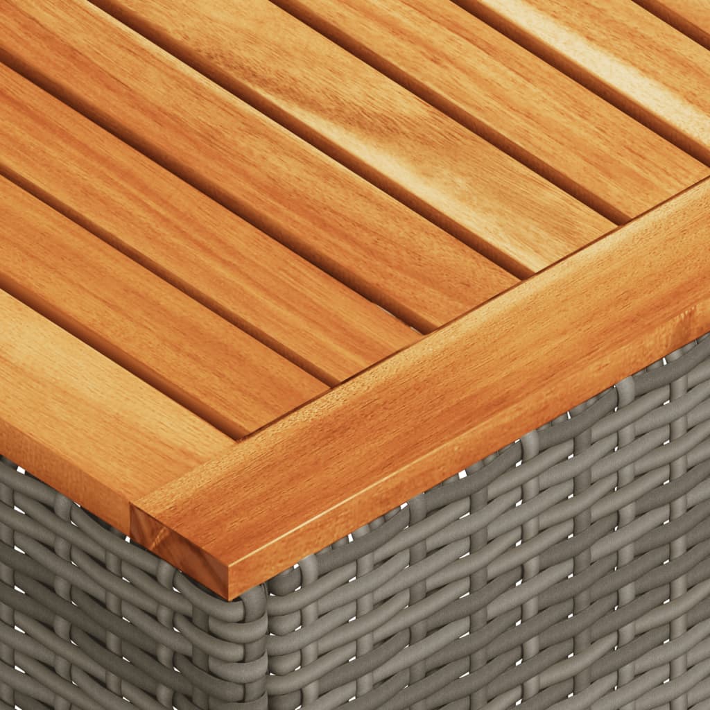 vidaXL Set Divani da Giardino 2pz con Cuscini Grigio Polyrattan Acacia