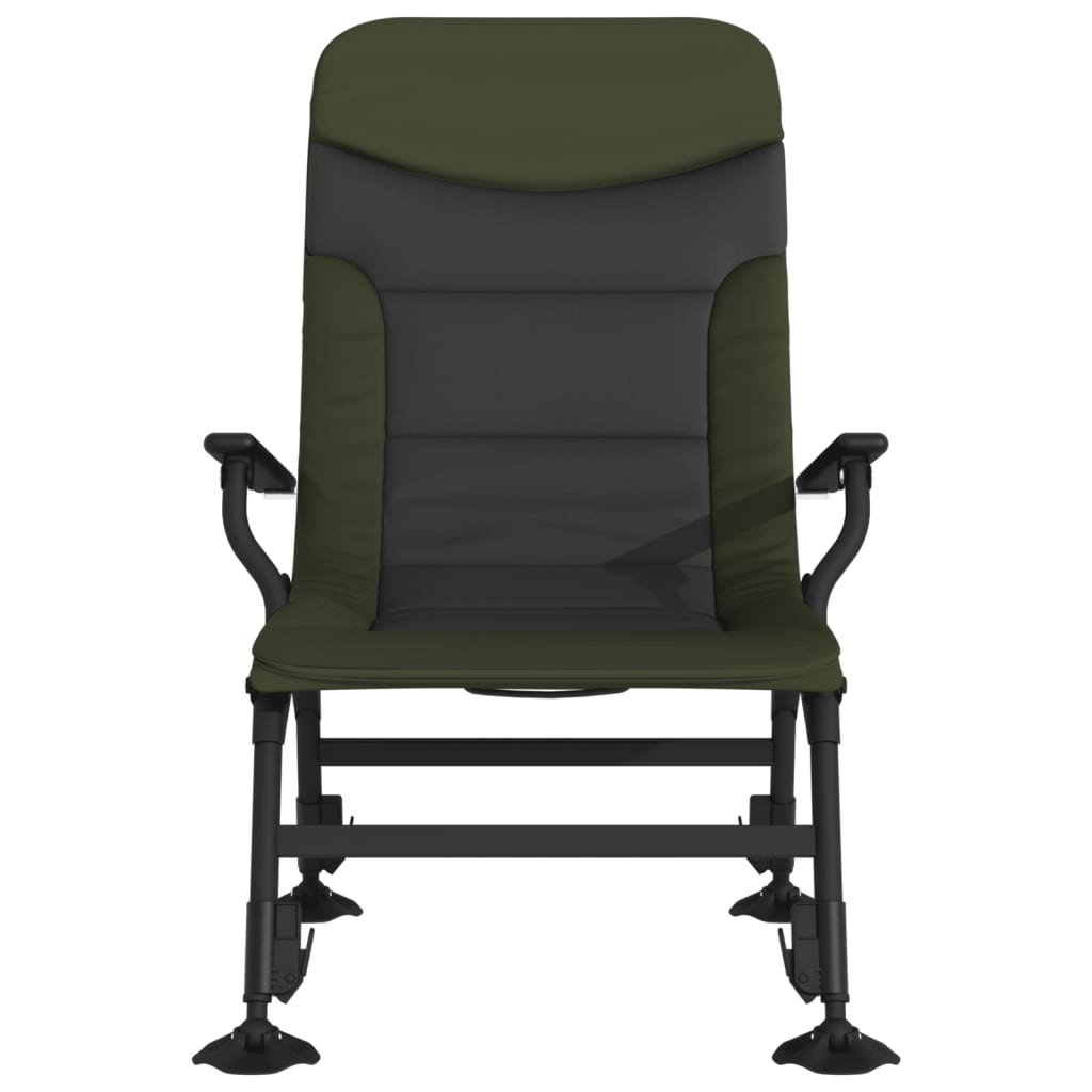 Sedia da Pesca con Braccioli Pieghevole Verde