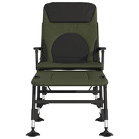 Lettino da Pesca Gambe Anti Fango Regolabili Pieghevole Verde 4006420