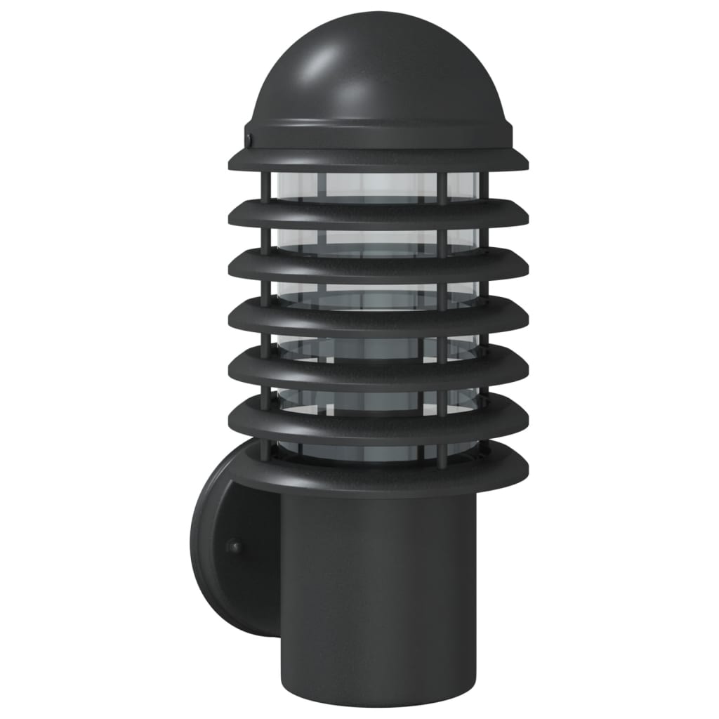 Applique da esterno versatile di design per giardino 15 x 15 x 33,5 cm acciaio inox nero 02_0056571