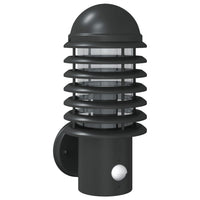 Applique da Esterno con Sensore Nera in Acciaio Inossidabile 4006254