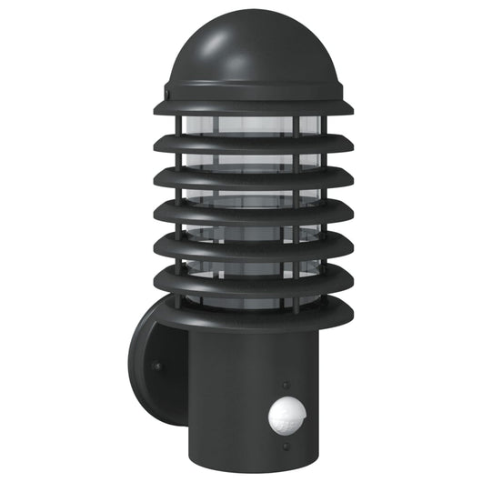 Applique da Esterno con Sensore Nera in Acciaio Inossidabile 4006254