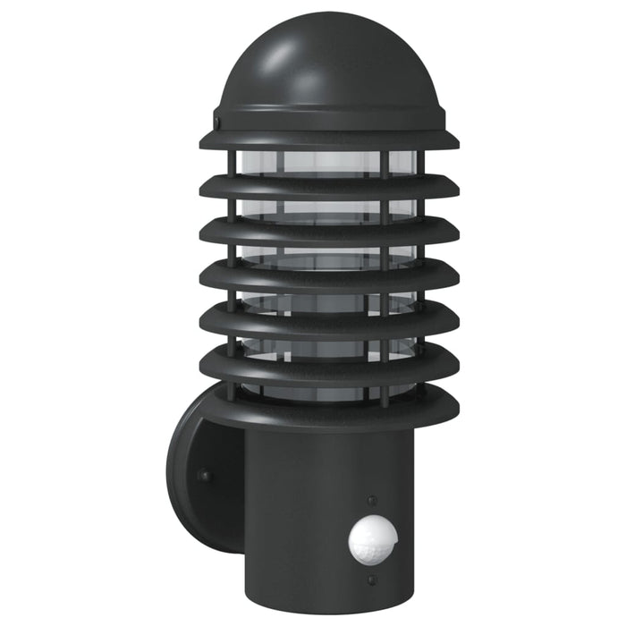 Applique da Esterno con Sensore Nera in Acciaio Inossidabile 4006254
