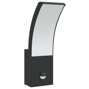 Applique con LED e Sensore 2 pz Nere in Alluminio Pressofuso 4006263