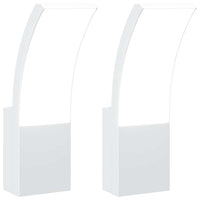 vidaXL Applique per Esterni con LED 2 pz Bianche Alluminio Pressofuso