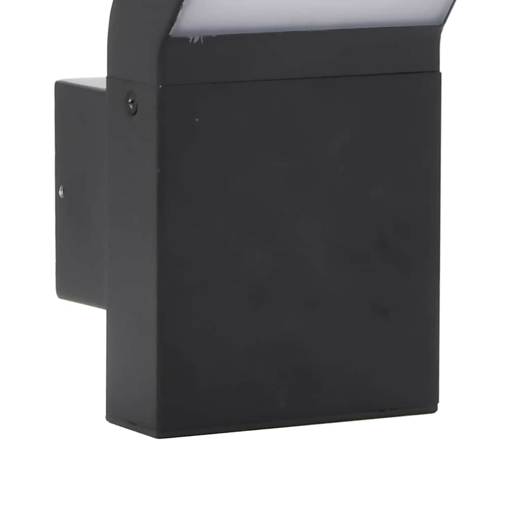 Set di 2 applique LED da esterno 10 x 15 x 22 cm design elegante alluminio nero 02_0056584