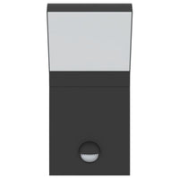 Applique con LED e Sensore 2 pz Nere in Alluminio Pressofuso 4006271