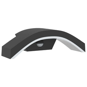 vidaXL Applique con LED e Sensore 2 pz Nere in Alluminio Pressofuso