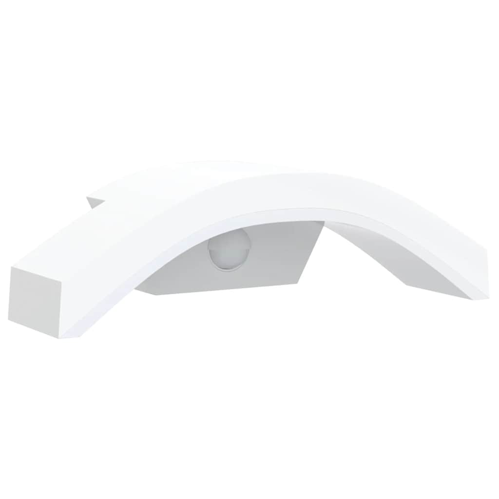 Applique con LED e Sensore 2 pz Bianche in Alluminio Pressofuso 4006283