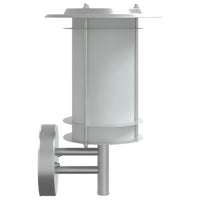 vidaXL Applique da Esterno 2 pz Argento in Acciaio Inossidabile