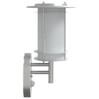Applique per Esterno con Sensore 2 pz Argento in Acciaio Inox 4006287