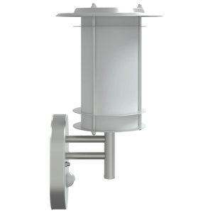 Applique per Esterno con Sensore 2 pz Argento in Acciaio Inox 4006287