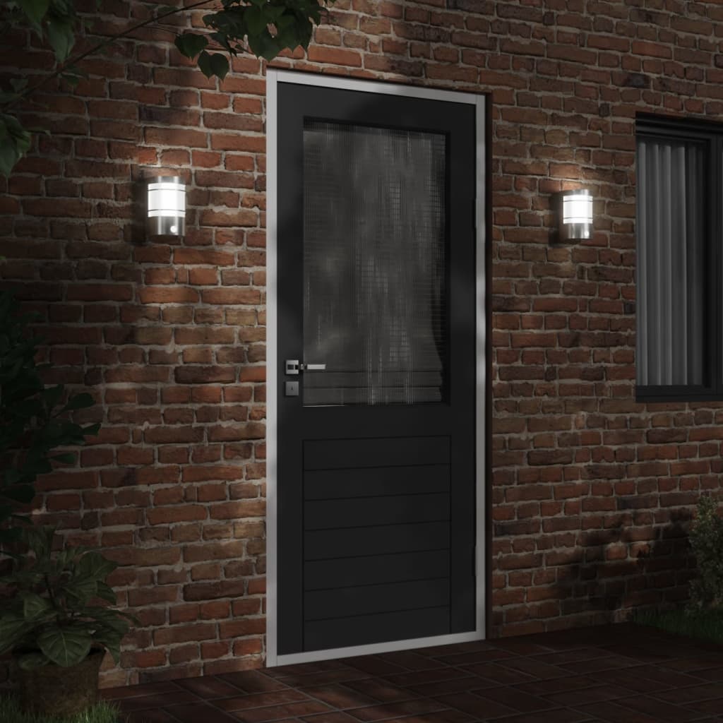 Applique per Esterno con Sensore 2 pz Argento in Acciaio Inox 4006297