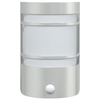 Applique per Esterno con Sensore 2 pz Argento in Acciaio Inox 4006297