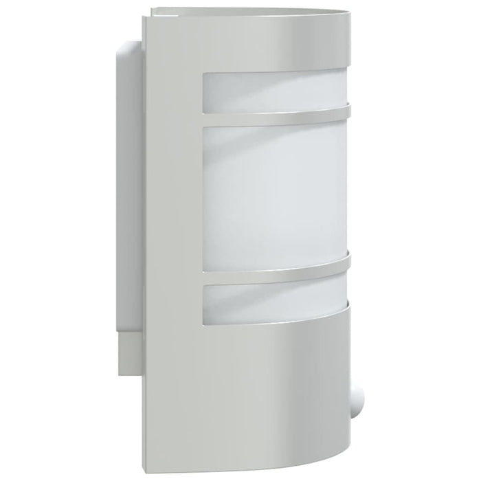 Applique per Esterno con Sensore 2 pz Argento in Acciaio Inox 4006297