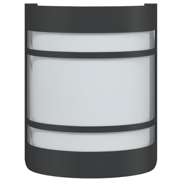 Applique da Esterno 2 pz Nere in Acciaio Inossidabile 4006299