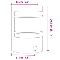Applique da Esterno con Sensore Nera in Acciaio Inossidabile 4006300