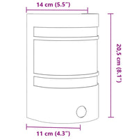 Applique per Esterno con Sensore 2 pz Nere in Acciaio Inox 4006301