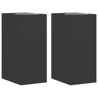Applique da Parete per Esterni 2 pz Nere Alluminio Pressofuso