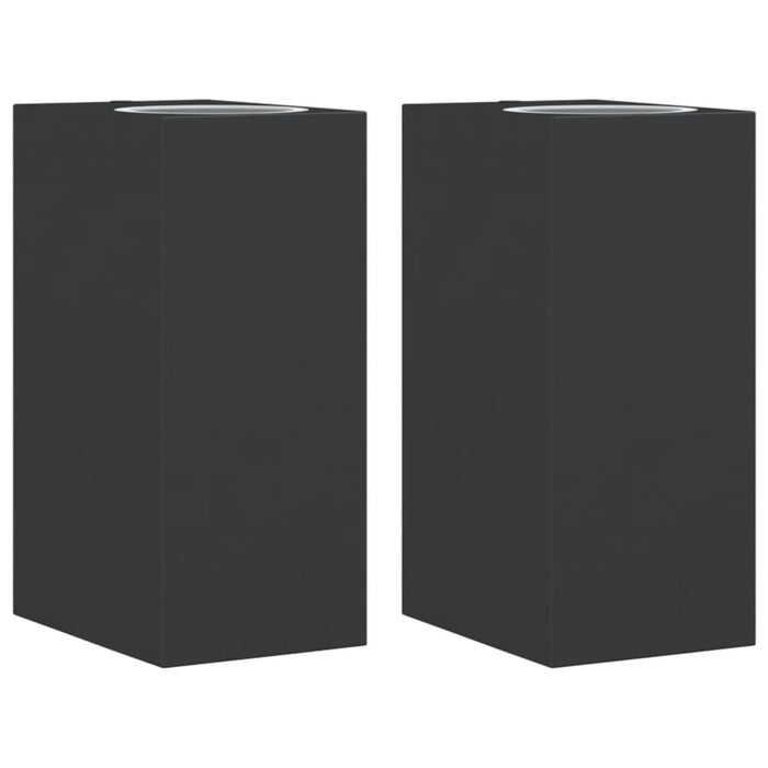 Applique da Parete per Esterni 2 pz Nere Alluminio Pressofuso