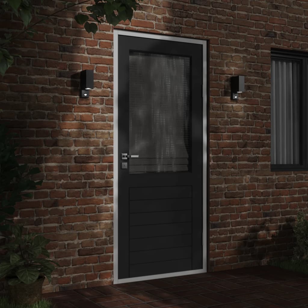 Applique con Sensore Nera in Alluminio Pressofuso 4006308