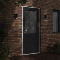 vidaXL Applique con Sensore Nera in Alluminio Pressofuso