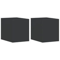 Applique da Parete per Esterni 2 pz Nere Alluminio Pressofuso