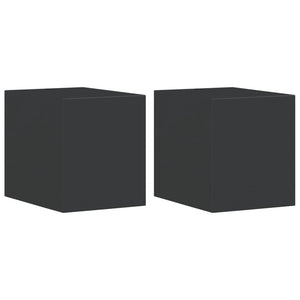 Applique da Parete per Esterni 2 pz Nere Alluminio Pressofuso