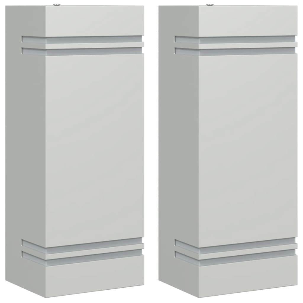 vidaXL Applique da Esterno 2 pz Argento in Acciaio Inossidabile