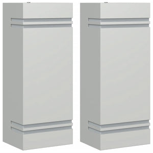 vidaXL Applique da Esterno 2 pz Argento in Acciaio Inossidabile