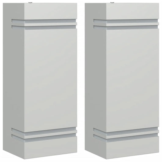 vidaXL Applique da Esterno 2 pz Argento in Acciaio Inossidabile
