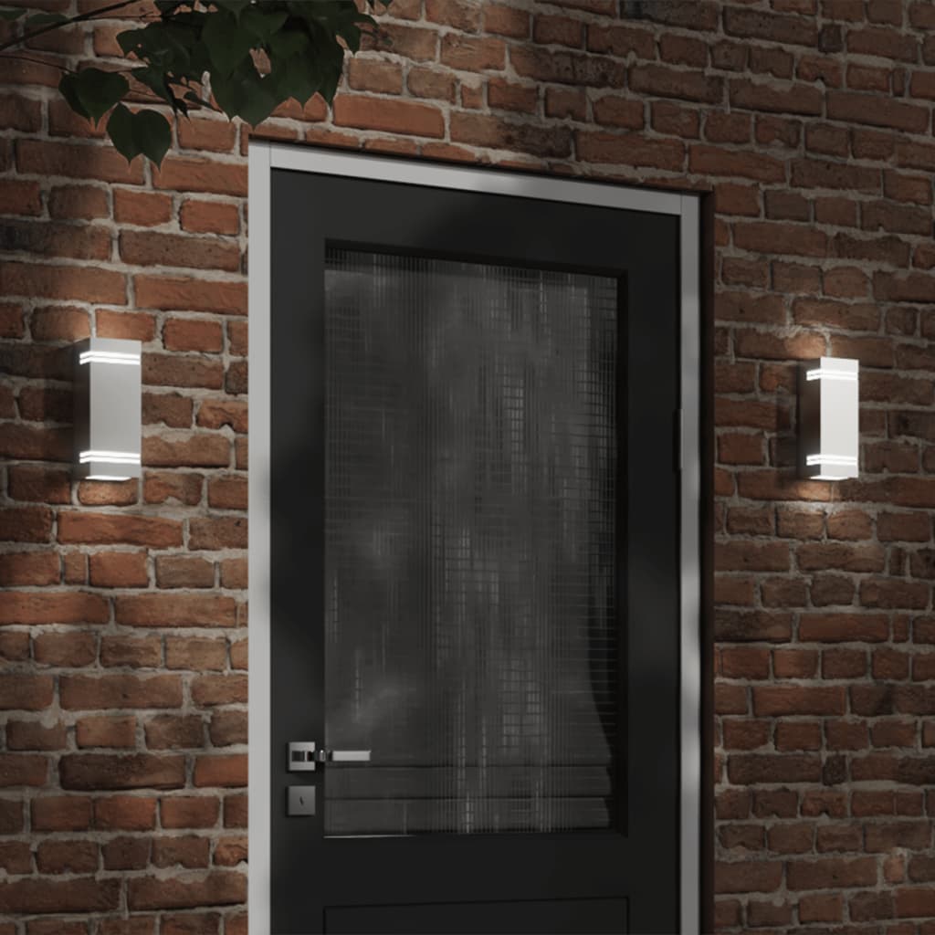 Applique da Esterno 2 pz Argento in Acciaio Inossidabile 4006323