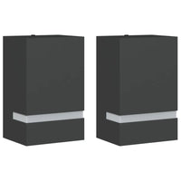 vidaXL Applique da Esterno 2 pz Nere in Acciaio Inossidabile