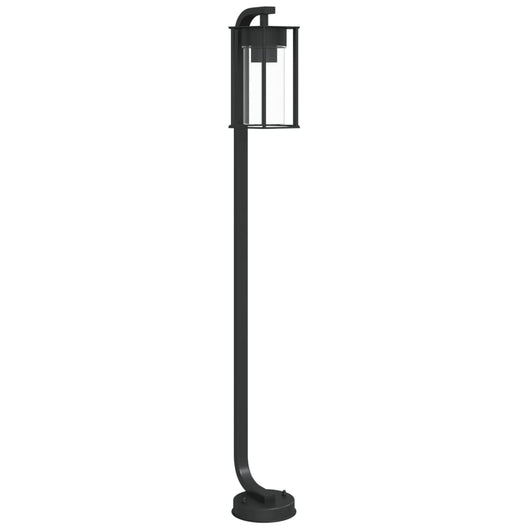 Lampada da terra per esterno 100 cm acciaio inox nero 02_0042504