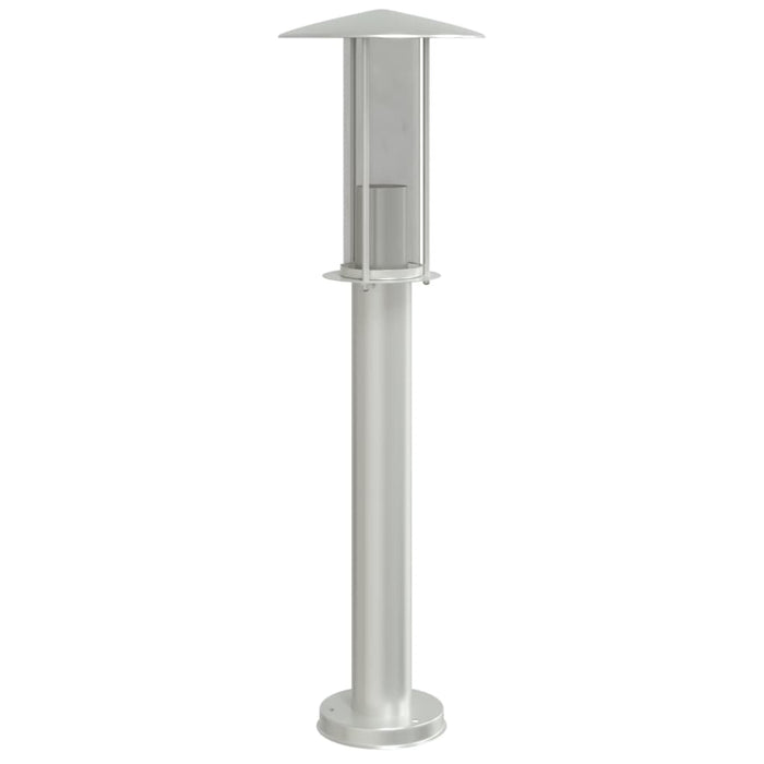 vidaXL Lampada da Terra per Esterni Argento 60 cm in Acciaio Inox