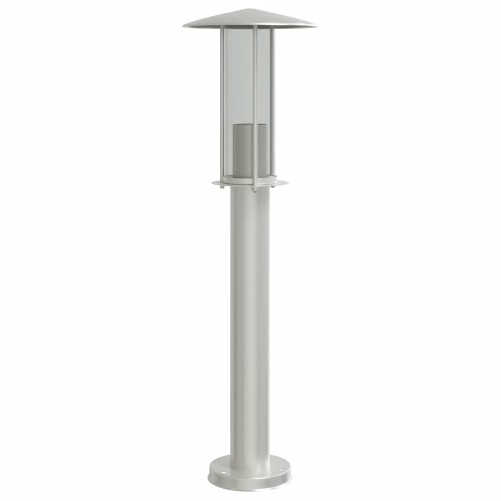 Lampade da terra per esterno 3 pz argento 60 cm acciaio inox Argento 02_0042560