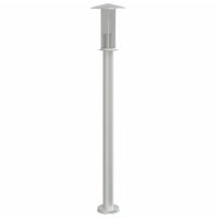 Lampada da Terra per Esterni Argento 100 cm in Acciaio Inox 4006351