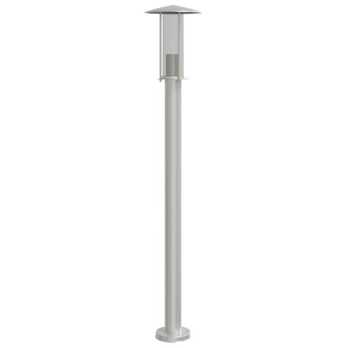 Lampada da Terra per Esterni Argento 100 cm in Acciaio Inox 4006351